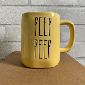 New Rae Dunn Easter Chick Pastel Yellow 'Peep Peep' Mug 12 OZ